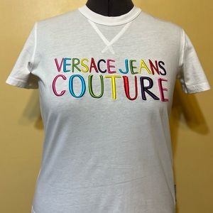 Versace Jeans Couture Embroidered Cotton T-Shirt Size Small